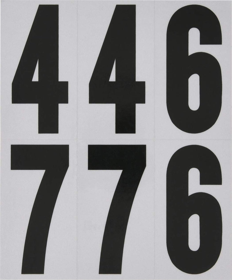 Hillman 843445 Reflective Adhesive Mailbox Number Pack, 3", Black and White