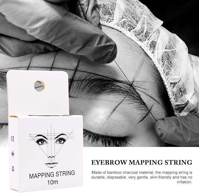 Eyebrow Mapping Tool, Pre-inked Bamboo Charcoal Eyebrow Tint String | Makeup Accessories Eyebrow Ink Thread for Friends, Classmates, Partners Gifts - NewNest Australia