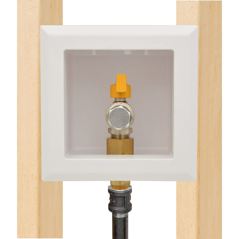 HYDRO MASTER Gas Outlet Box，1/2" NPT, Gas Supply Box，White (1/2-Inch) 1/2-Inch