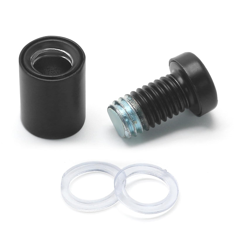 12 Pcs Black 1/2 Inch x 1 Inch Standoff Screws, Stainless Steel Standoff Screws Standoff Mounting Hardware, Acrylic Sign Standoffs Small Glass Spacers for Hanging Picture Photo 1/2"x 1" 12