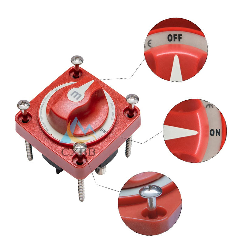 M Series Battery Switch 6006, Marine Battery Switch 48V 300A Power, for Boat Battery Single Circuit On/Off