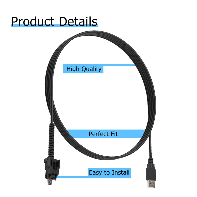 404032 USB Cable Compatible with Nexiq USB Link 2 & 3, Latching Replacement Cord for Truck Diagnostic Data Transmission, Wired Adapter Port Connector to Laptop for Cummins Inline 7, 13ft