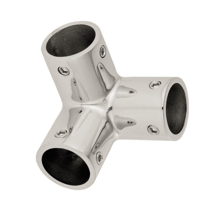 1Pcs Boat Marine 316 Stainless Steel 7/8"(22mm) 3 Way Corner Elbow Handrail Rail Tee Fitting 90 Degree 25.4mm /1"