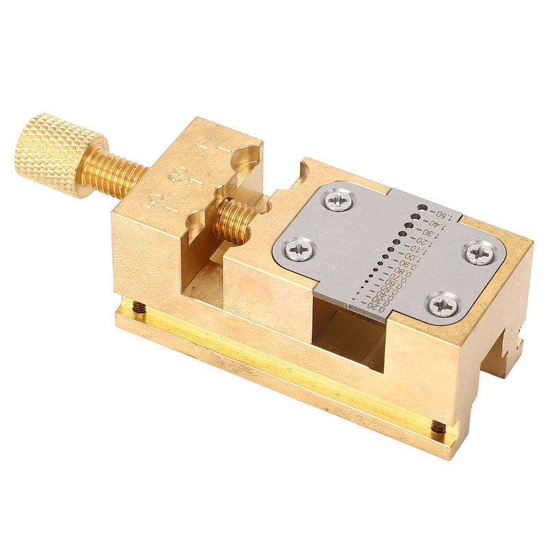 Watch Repair Vise Clamp, Mini Bench Vice Clamp, Mini Flat Clamp Holder Tube Clamp Vise for Jewelers Watchmaker DIY Carving, 0.2-1.5mm Hole Dia