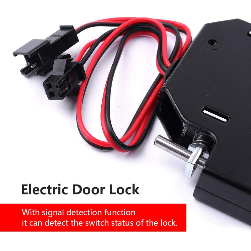 ATOPLEE Electronic Cabinet Lock,1pcs DC 12V 2A Carbon Steel Solenoid Cabinet Spring Lock for Cabinet Drawer Locker (73X 58 X 13mm) 73mm X 59.5mm X 13mm