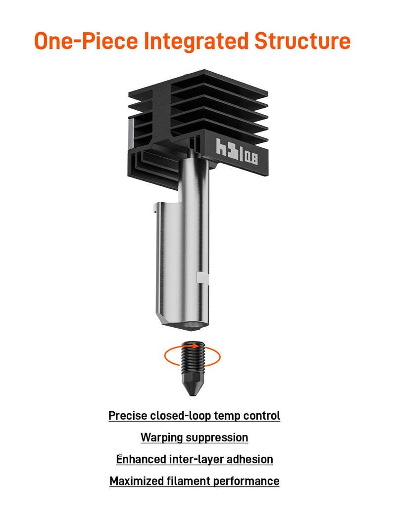 4Pcs 0.2/0.4/0.6/0.8MM H2 Series/X2D/P2S Hotend for Bambu Lab P2S/H2D/H2S/H2C/X2D 3D Printer, High Temperature Quick Swap Hardened Steel Nozzle Replacement with Silicone Cover Socks 4Pcs 0.2/0.4/0.6/0.8mm Hotends