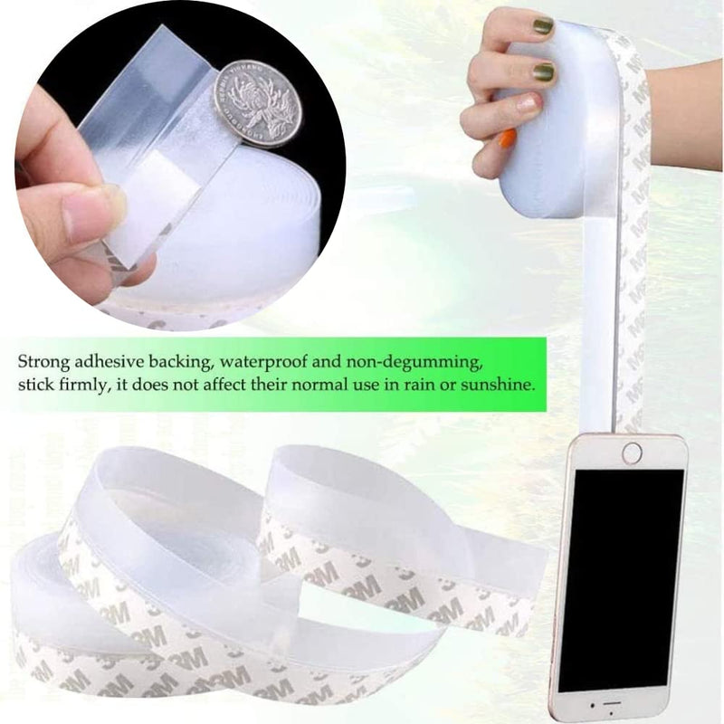 Updated Winter Weather Stripping Door Seal, Door Draft Stopper Silicone Seal Strip for House and Glass Shower Doors for Door & Windows Gaps of Collision and Side, Window Insulation for Winter 1.4 in Transparent