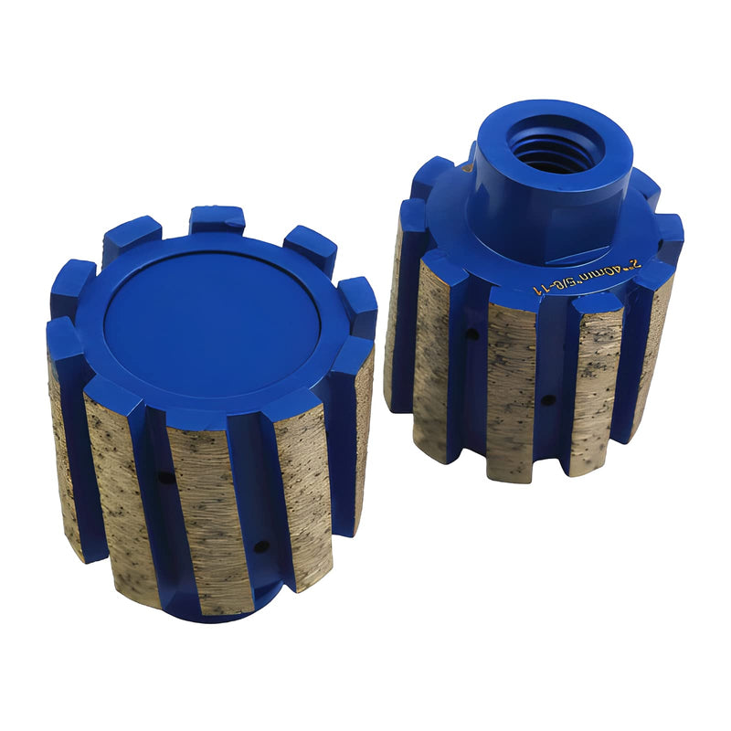 2 Inch Segmented Zero Tolerance Diamond Grinding Drum for Granite,Quartz,Marble,Concrete and Stone 2 Inch,Segmented