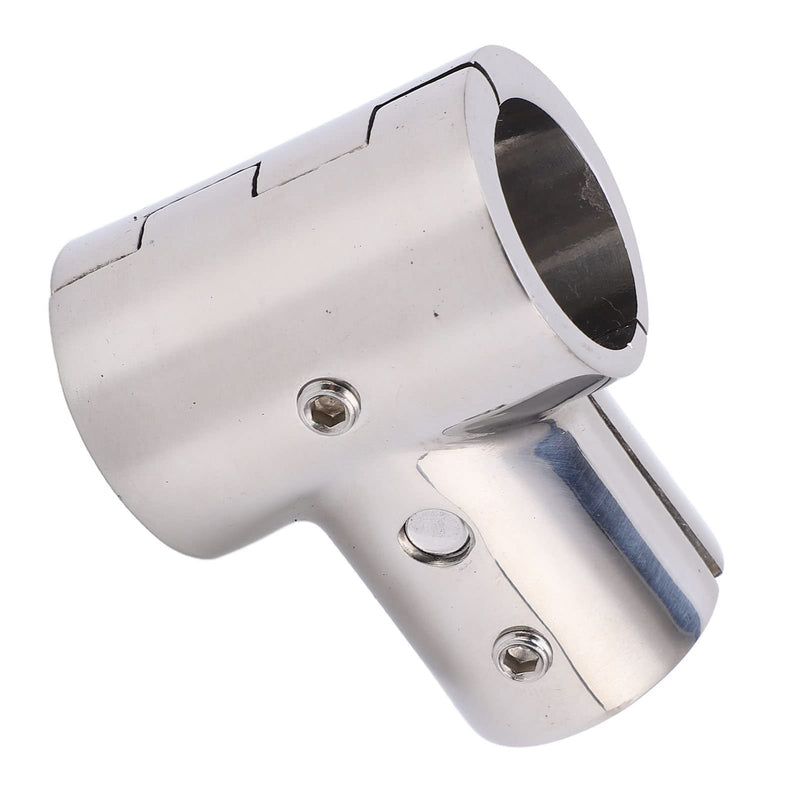 Fydun 90 T Tee Pipe Connector, 1in/25.4mm ID Stainless Steel, Silver, Boat Hand Rail Accessory