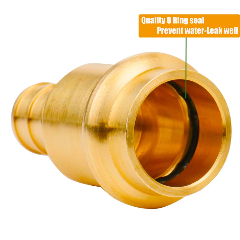 WHK 12 Pack 1/2" Press Propress x 1/2" PEX Adapter Crimp Fittings Brass Coupling Connect from Cooper to Pex B Pipe（Lead-Free,pro press copper to pex adapter 1/2) 1/2" Press x 1/2" Pex