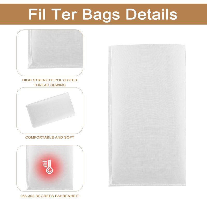 90 Micron Food Grade Nylon Tea Filter Bags 2.5"x4.5" Pressable Rosin, Filter Tea 40 Pack 90 Micron