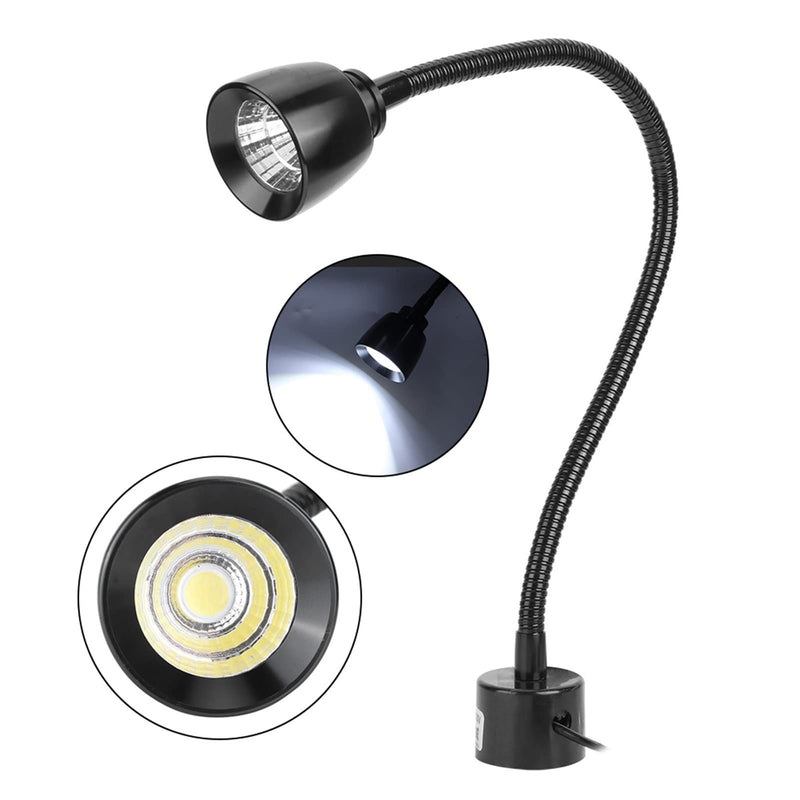 Metal LED Work Light 7W Flexible Gooseneck Magnetic Base | aluminum for cnc machine, 700 task lighting, neck shop tool, compatible with lathe drill pr