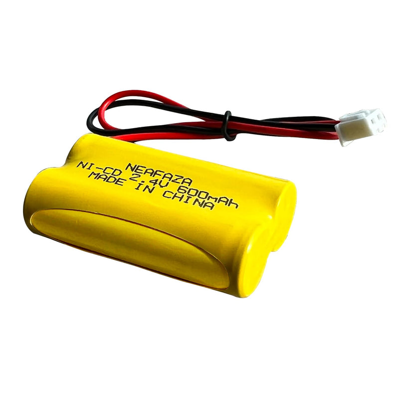 Exit Sign Emergency Light Battery Ni-Cd 2.4V 600mAh Compatible with Exitronix 10010036 Lithonia 10010034 Interstate NIC1394 BEL-179 (2 Pack) 2 Pack