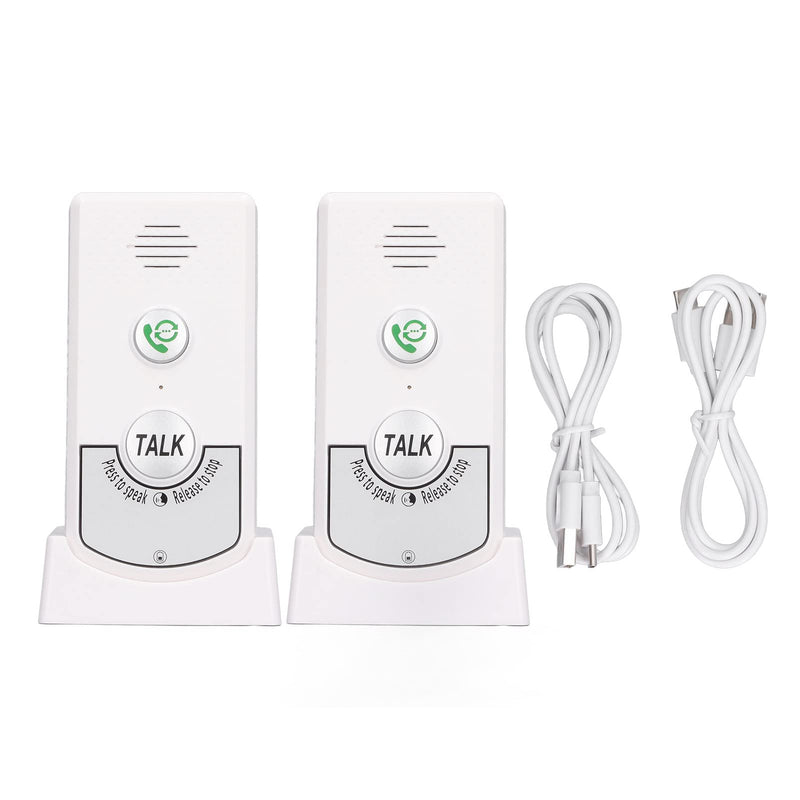 2 Way Voice Intercom 1000M Long Range Intercomunicador Home Security Doorbell System Indoor Outdoor System, Fit for Home Hospital Office (White)