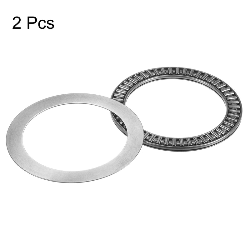 uxcell AXK90120 Thrust Needle Roller Bearings with Washers 90mm Bore 120mm OD 4mm Thickness 2pcs 90mm x 120mm x 4mm 2