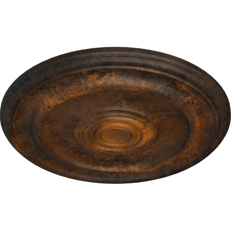 Ekena Millwork CM20KPRUS Kepler Traditional Ceiling Medallion, 19 3/4 OD x 1 1/2 P, Rust Rust (Metallic Series)