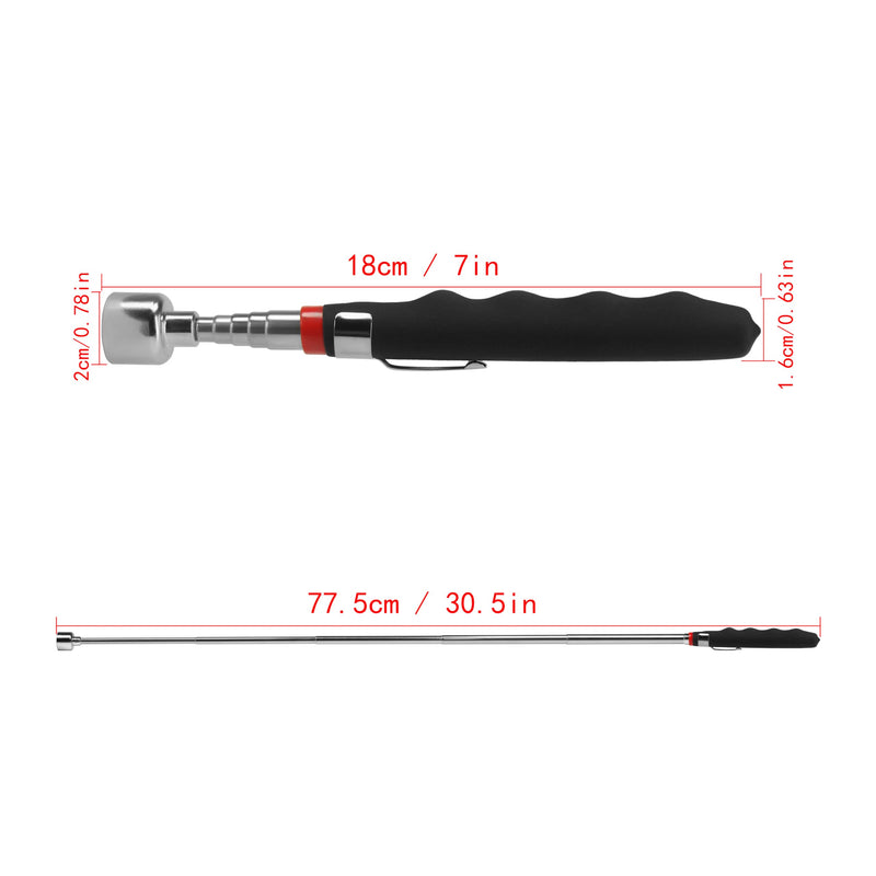 20lbs Heavy Magnetic Pick-up Tool Telescoping Magnet on a Stick for Small Metal Tools,extendable Magnet Pickup Tool Extends Magnet Wand from 7 to 31in,Useful for Hard-to-Reach Picking Tool(4PCS) Magnet-4PCS
