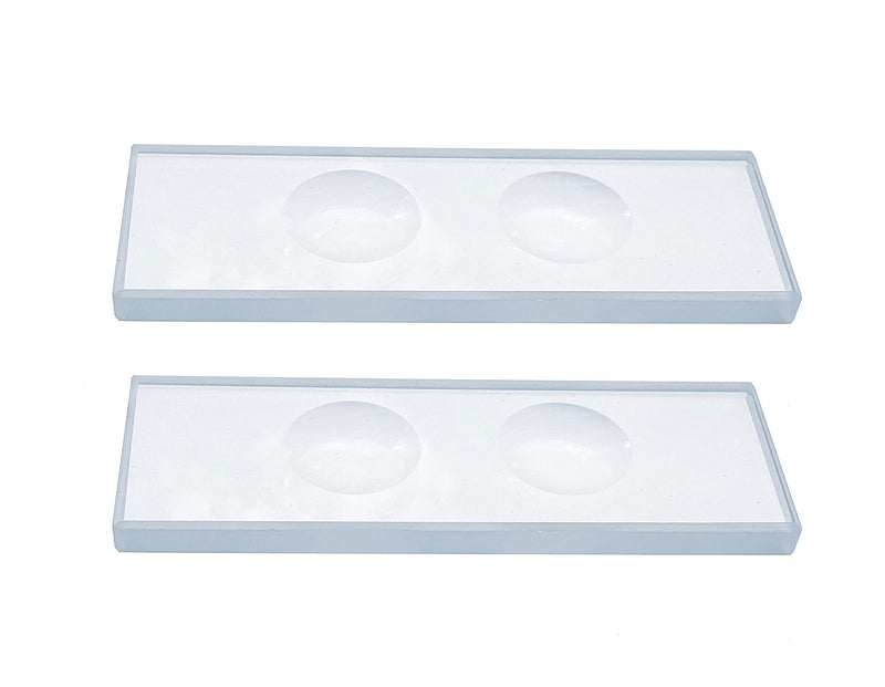 MUHWA Microscope Slide Double Concave, 5mm Thick (3) 3