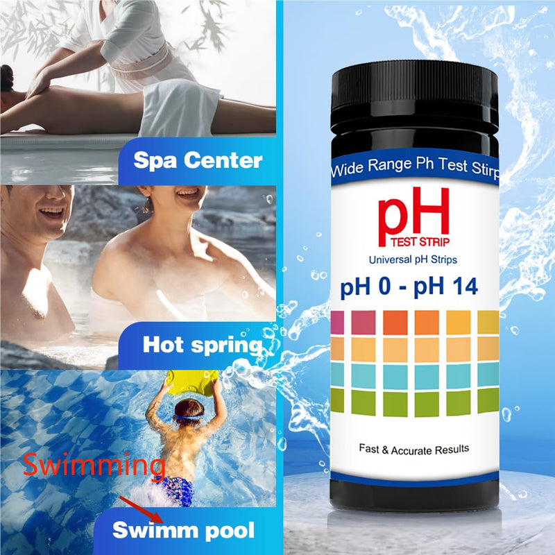 100pcs pH Test Strips, Universal pH 0-14, Testing pH for Urine Saliva Drinking Water Labs Aquariums Gyms Pools…