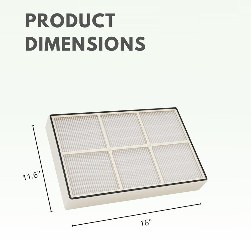 Nispira True HEPA Filter (Small) with 4 Pre-Carbon Filters Compatible with Whirlpool Whispure Air Purifier Models AP150, AP250, AP25030K, APR25530L, APR25130L; Compared to Part # 1183051 1183051K 1