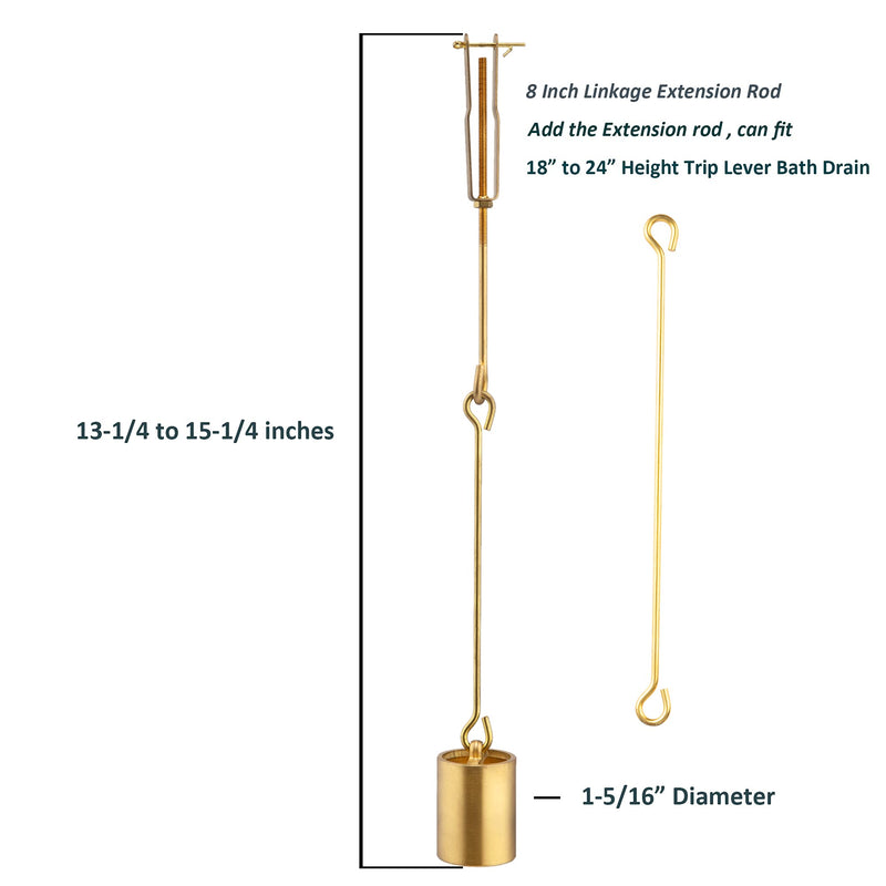 Tub Drain Linkage Assembly with Trip Lever and Strainer Done Cove, Fit for Trip Lever Bath Tub Waste and Overflow Drain by Artiwell With Trip Lever Face Plate and Strainer Cover