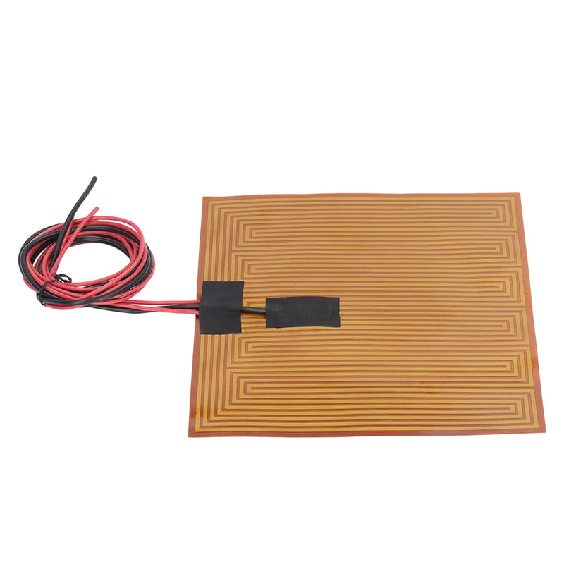 Flexible Polyimide Heater Plate , Adhesive 150℃ 7 . 9 X 7 . 9in PI Heating Film 100K Thermistor for 3D Printer(DC24V 150W)