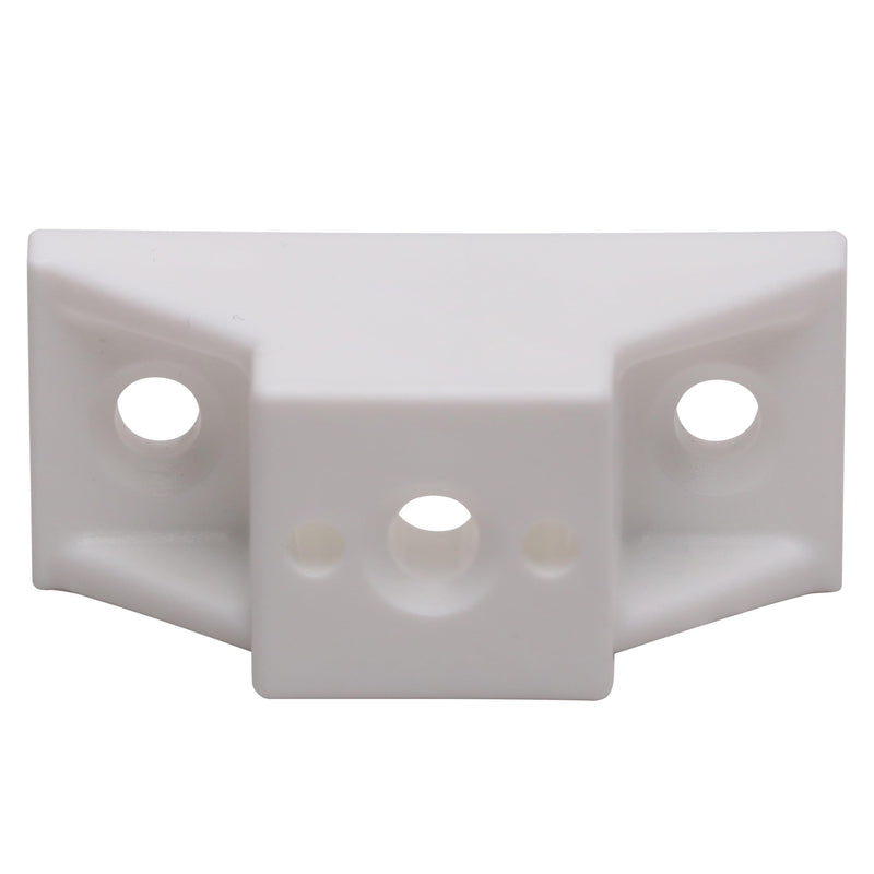 4 Pack Rok Hardware 1" (25mm) Drawer Slide Cabinet Side Spacers, Plastic Kitchen Cabinet Spacer for Slide-Out Trays, Screws Included, White - R013WHT 4