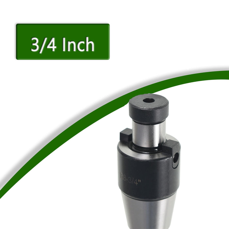 marddpair 3/4 Inch R8 Shank Shell Mill Arbor Adapter 7/16 Inch - 20 Rear Pull Tail Wire Replacement for Bridgeport Machine