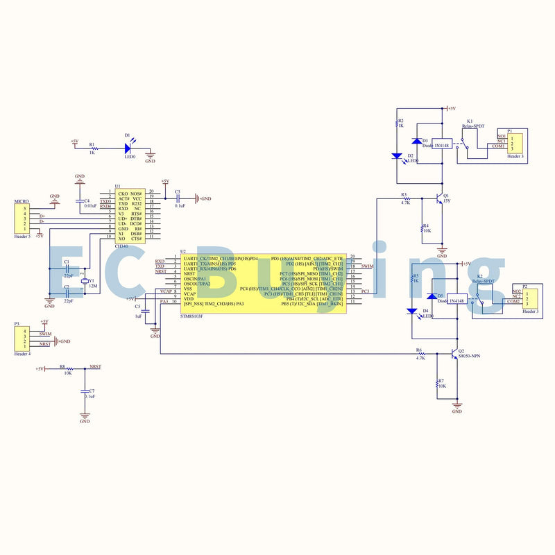2Pcs LCUS-2 Type Dual-Channel Semiconductor Chip Housings 2-Channel USB Relay Module 5V Relay Module Onboard CH340 Microcontroller Chip USB Intelligent Control Switch Module