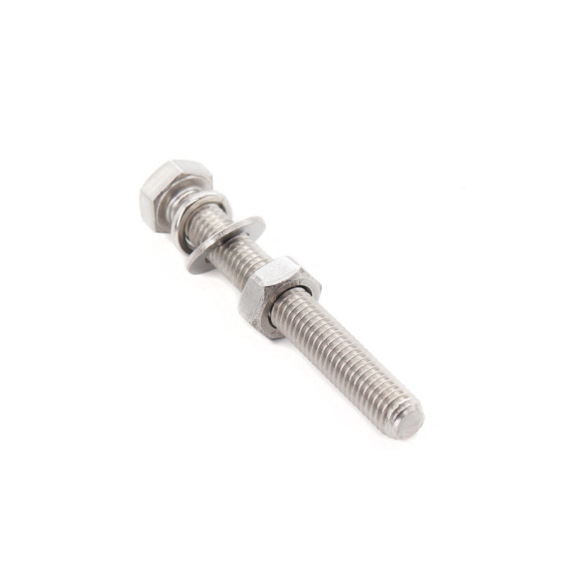 binifiMux 10-Pack M6 x 65mm Hexagon Screws Hex Bolts with M6 Hex Nuts M6 Flat Washers/Spring Lock Washers Set, 304/18-8, Plain Finish M6 x 65mm 40pcs
