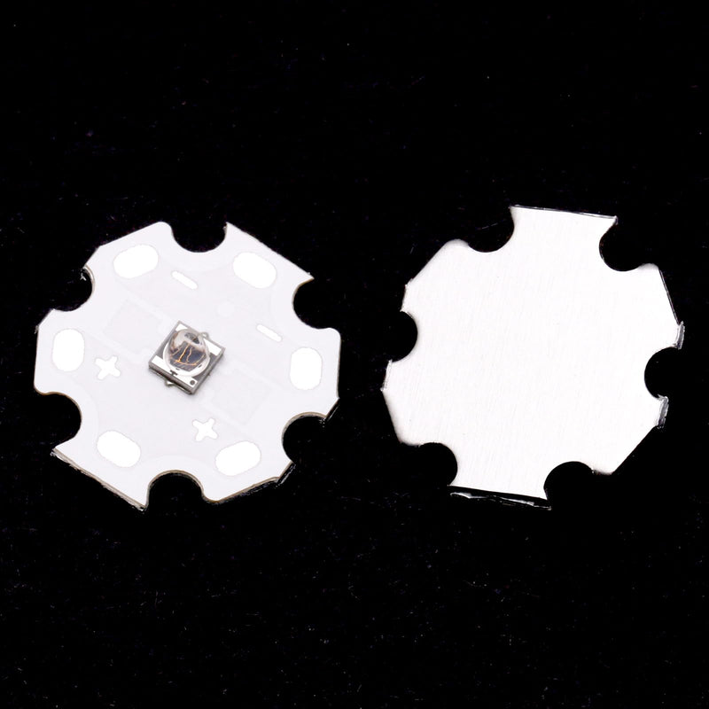 5Pcs 850nm Ir High Power LED Chip 3535 SMD Infrared Emitting IR LED with Aluminum Plate 20mm Star PCB Base for Infrared Transmitter (700m,1.4-1.6V,60deg,845-850nm,45mil chip) Infrared 845-850nm&120deg