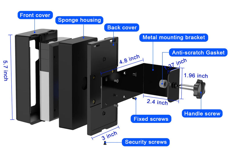 Anti-Theft Doorbell Door Mount,No-Drill Mounting Bracket for Video Doorbell cover Holder Not Block Doorbell Sensor