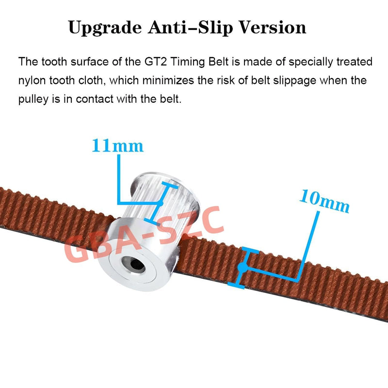 GT2 Timing Belt,GT2 Belt 10mm Width,3D Printer Open GT2 Timing Belt,Upgrade Nylon Tooth Surface Non-Slip Version for 3D Printers,CNC.(10 Meters) 10mm-10m