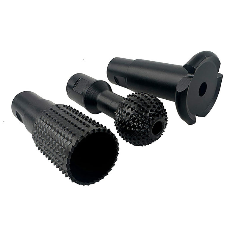 3pcs DIY Wood Carving and Deburring Tools Sphere Rotary Burrs with 5/8"-11 Thread for 4 1/2 and 5" Angle Grinder, Safe Carbon Steel Electric Grinder Bits Accessories for Wood Grinding Reaming Grooving