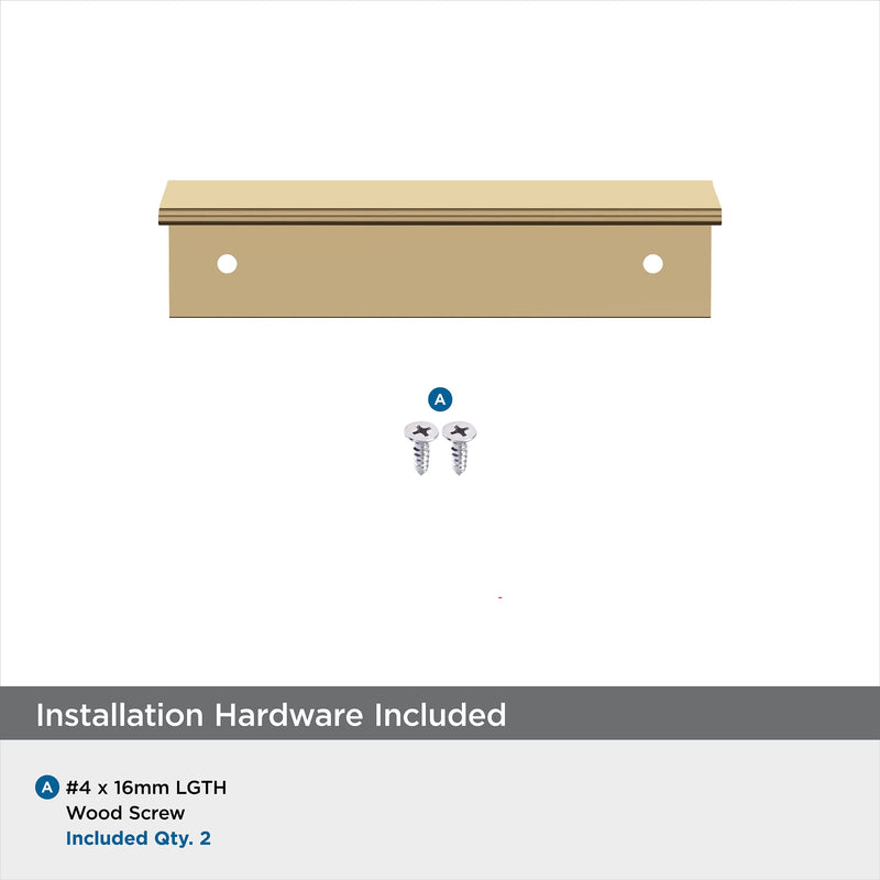 Amerock 25 Pack 3" Edge Pulls Champagne Bronze Drawer Pull 3 inch (76mm) Center-to-Center