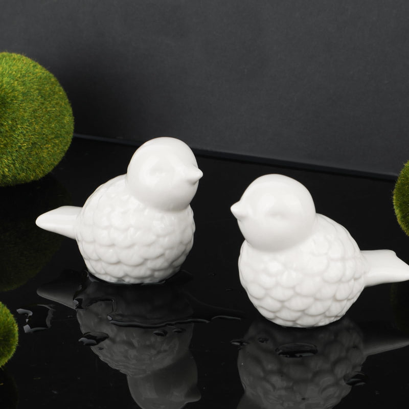 Ceramic Toilet Bolt Covers 2 Pcs Cute Bird Ceramic Covers for Toilet Bolts White Small Bird Toilet Bolt Decorative No Tools Required Easy Installation