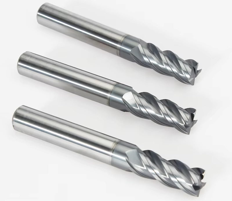 4mm 4-Flute Carbide Square End Mill for Stainless Steel & Titanium Alloy (TC4/TC7), AP Coating, Variable Helix, High-Performance Milling Cutter(3-Pack) 4mm 3