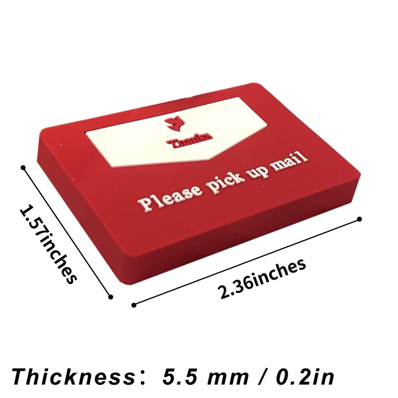 YeeBeny Mailbox Flag for Outgoing Mail Post Flag with Bright Red Background Please Pick Up Mail Mailbox Sign Alert Magnet, 1.57x2.36 Inch Mailbox Notification Magnets Rectangle