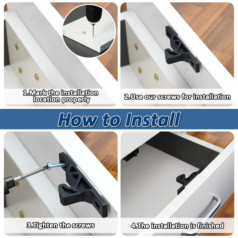 RV Drawer Latches for Camper RV Home Travel Trailer, RV Cabinet Latches Door Replacement Universal Push-to-Close Grabber Catch 10 LBS Pull Force Office Cabinet Drawer with Mounting Screws 4 Pack