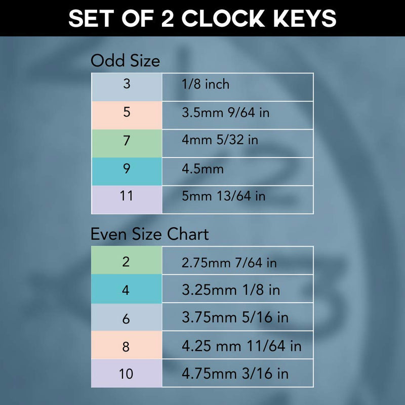 Brass Blessing : Master Key for All Ship Clock - Brass - Total 10 Prong in Two Piece Even/Odd (5025)