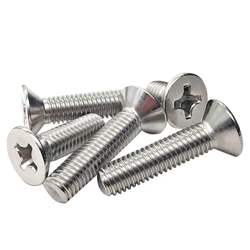 M2-0.4 x 25mm Flat Countersunk Head Machine Screws, Phillips Drive, Cross Screw，304 Stainless Steel,A2-70,GB819,Full Thread,Fasteners Bolts 100 PCS M2-0.4 x 25mm（100 Pcs）