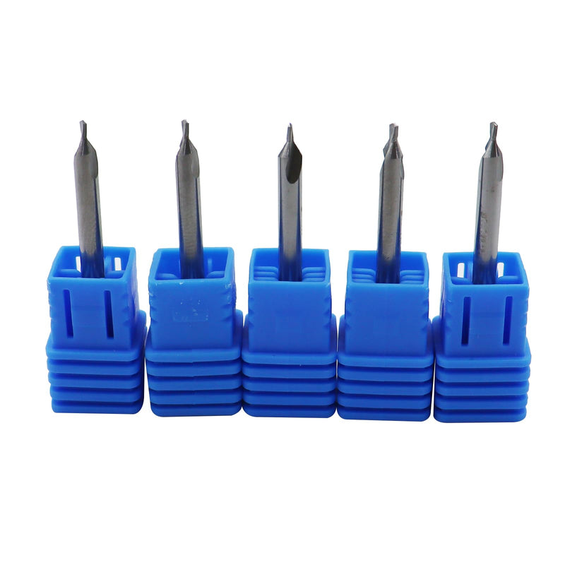 5Pcs 3/64" Pilot Diameter,1/8" Shank Diameter Solid Carbide Center Drills-Double End,2Flute,60 Degree Bits Tool for Producing Center Holes