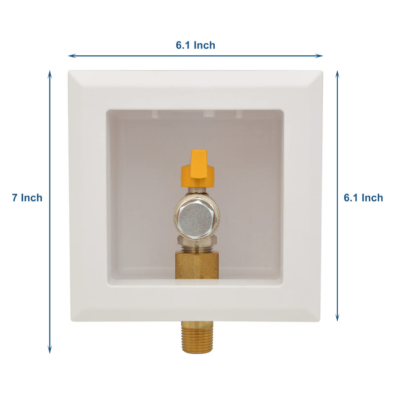 HYDRO MASTER Gas Outlet Box，1/2" NPT, Gas Supply Box，White (1/2-Inch) 1/2-Inch
