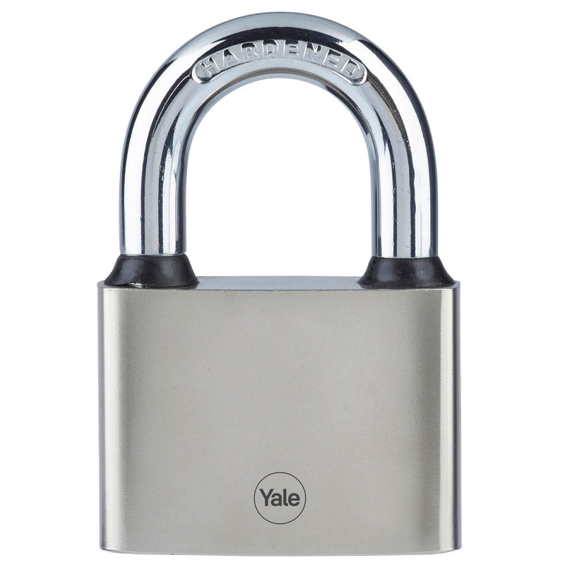 Yale - Y112/70/137/1 Iron Disc Padlock 70mm - Nickel Plated - Hardened Steel Shackle - Extreme Corrosion Resistance for Outdoor use Iron Padlock Disc Lock 70mm Pk1
