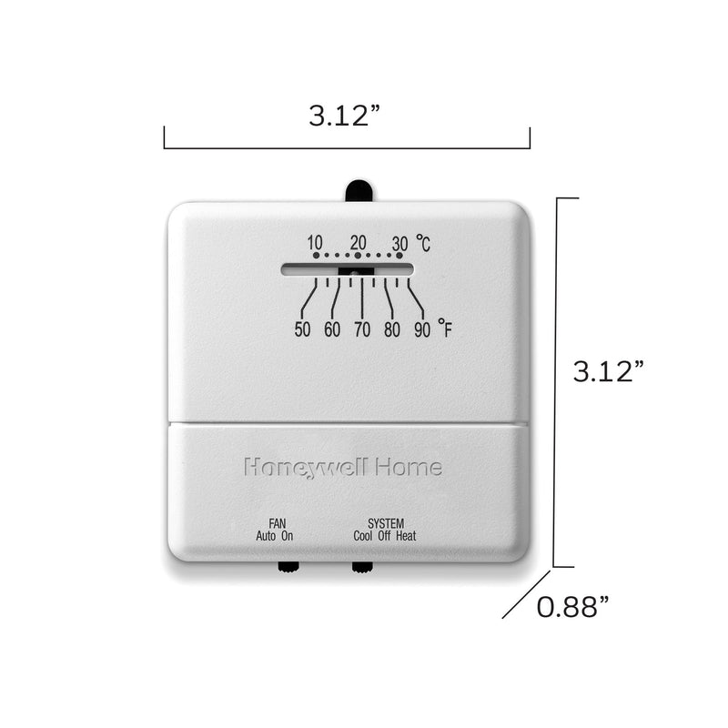 Honeywell Home CT31A1003 Heat/Cool Non-Programmable Thermostat, White
