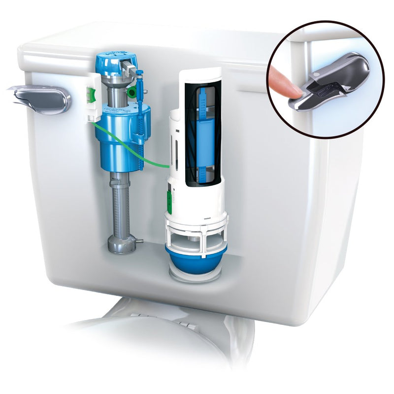 Danco HYR451T HyrdroRight Universal Water-Saving Toilet Repair Kit with Dual Flush Valve, Lever Handle, White, HYR451T Pack of 1