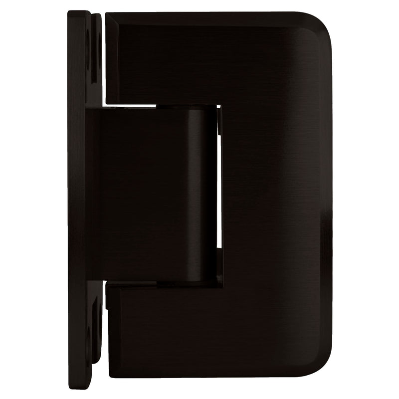 CRL Pinnacle 037 Series Oil Rub Bronze Wall Mount Full Back Plate Standard Hinge
