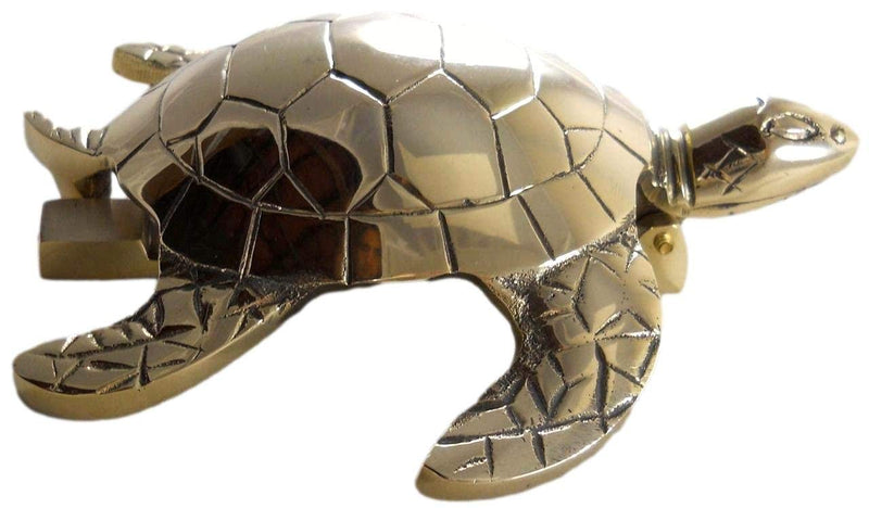 Large Solid Brass Sea Turtle Doorknocker