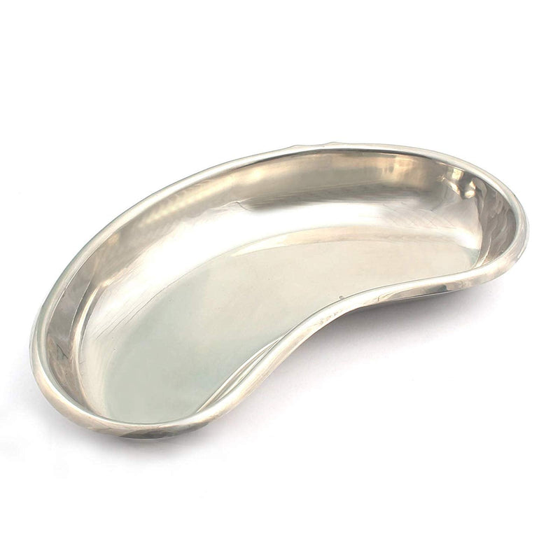 Bosky Stainless Steel Large Kidney Tray 10" inch Basin Finest Emesis Bowl SS 304 Round Edges Surgical Utility 600 cc