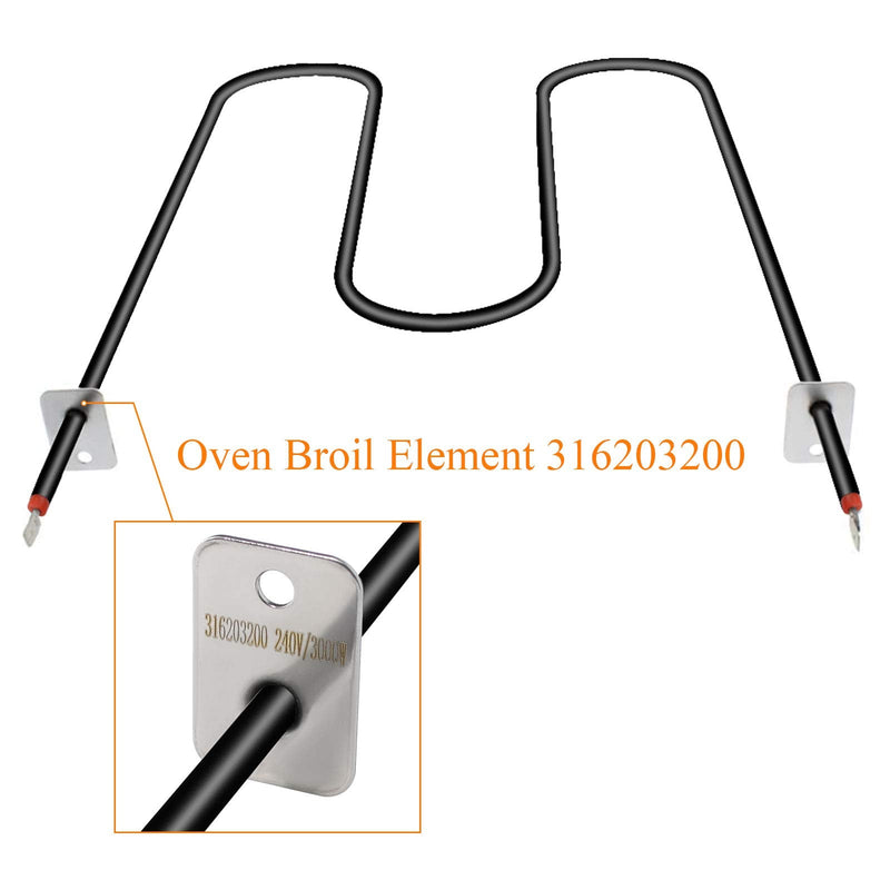 AMI PARTS 316203200 Broil Element Compatible with ken-more frig-idaire replaces 832973 AP2126395 PS439671